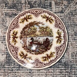 Stafford Brown and Cream Duck Design Plate